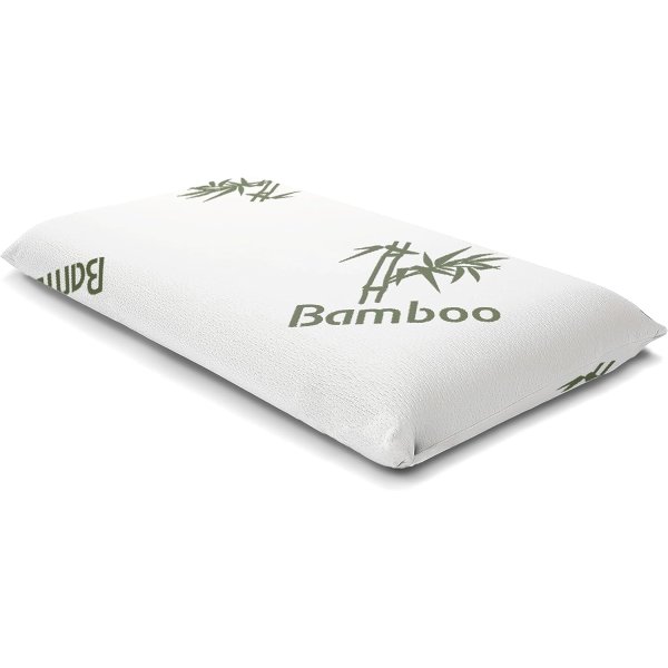 Siebenschläfer Nackenstützkissen Kopfkissen Visco Memory Foam mit Bamboo-Bezug
