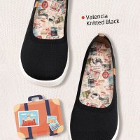 UIN Valencia Knitted Black, Damen Schuhe Ballerina Sommerschuhe schwarz