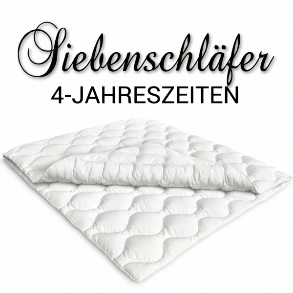 Siebenschläfer Bettdecke 4-Jahreszeiten Steppdecke Mikrofaser Decke- 2 geknöpfte Schlafdecken 135 x 200 cm
