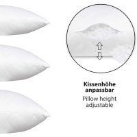 Siebenschläfer Kopfkissen mit Mikrofaser-Füllung 40 x 80 cm Doppelpack