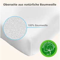 WhizProducts Spannbettlaken mit integriertem Matratzenschoner 60 x 120 cm - ohne FF